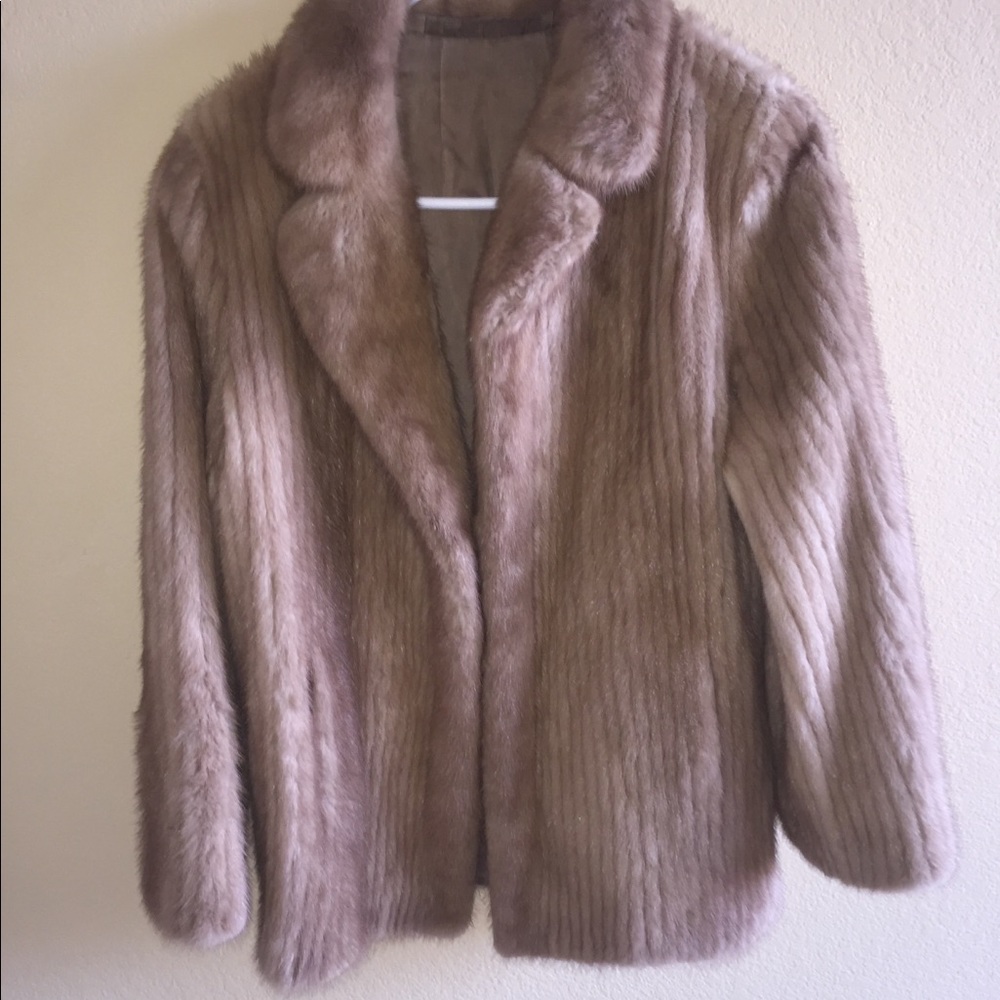 100% authentic light color mink coat unisex